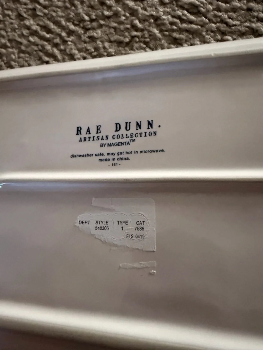 Rae Dunn Cream "Just Married" Ceramic Tray - Picture 2 of 3
